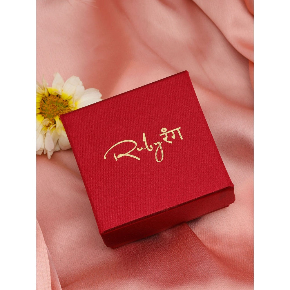 Ruby Raang Studio Oversized Round Kundan Studs