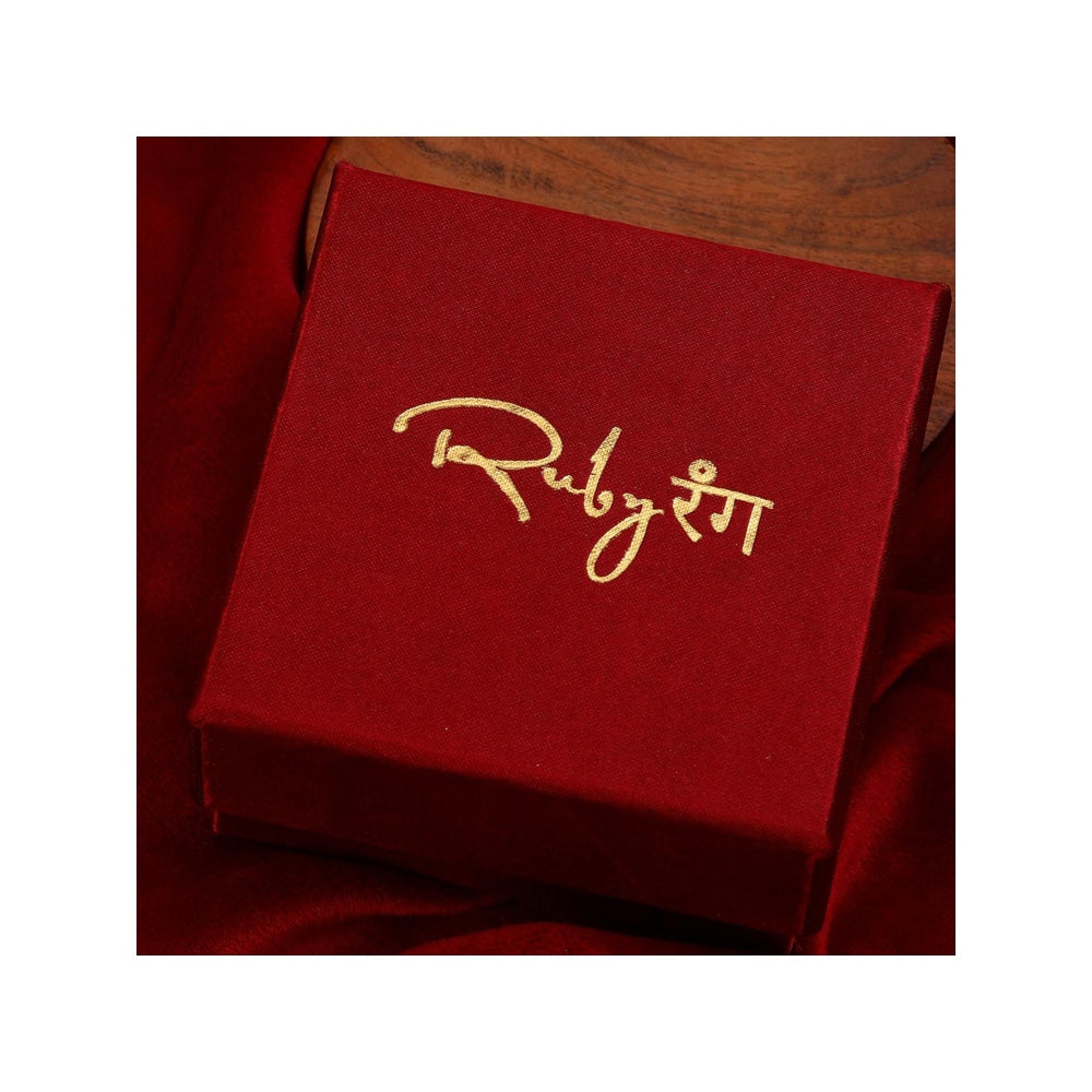 Ruby Raang Studio White Kundan Cocktail Ring