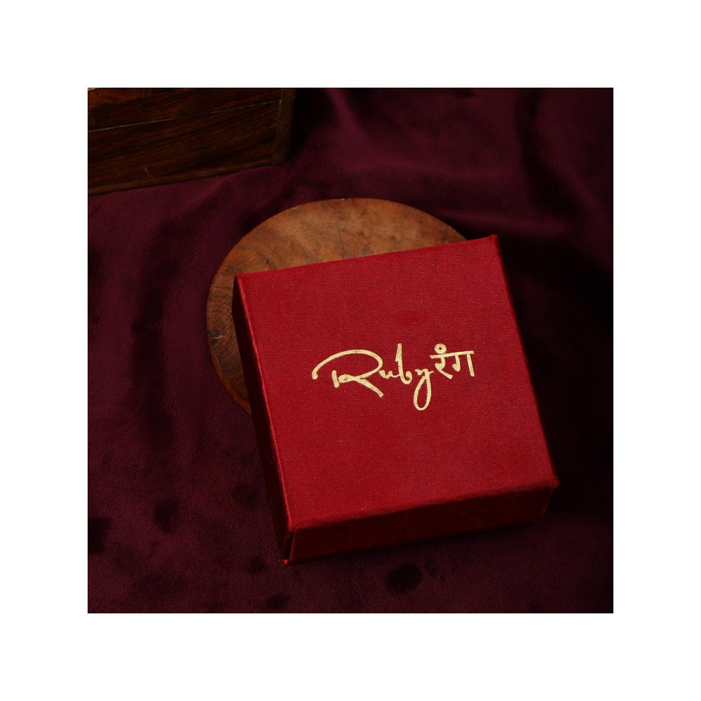 Ruby Raang Studio Half Moon Kundan Ring