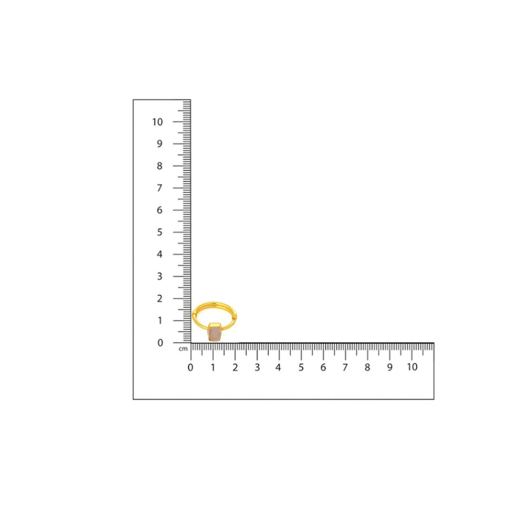 Ruby Raang Studio Natural Stone Pink Ring -Pink