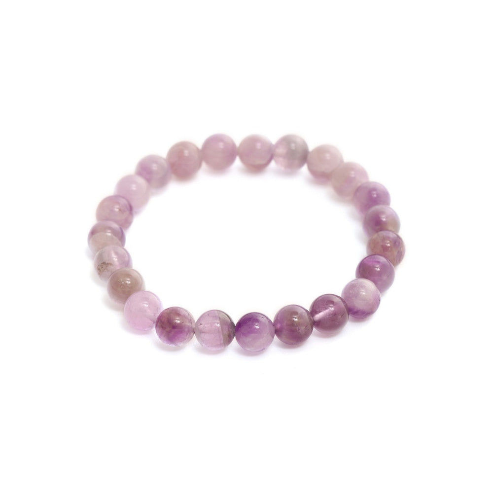 Ruby Raang Studio Purple Amethyst Beads Crystal Bracelet -Purple