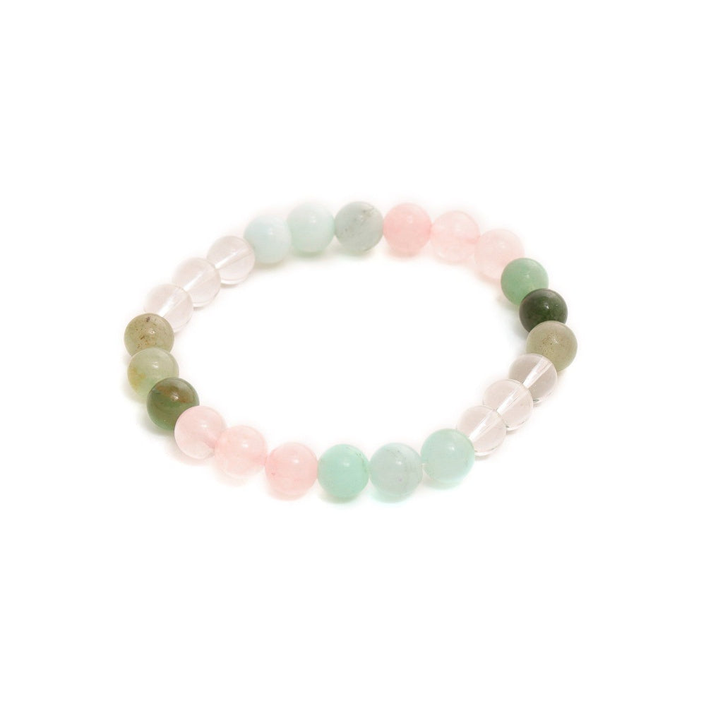 Ruby Raang Studio Multi-Coloured Pastel Shade Crystal Bracelet