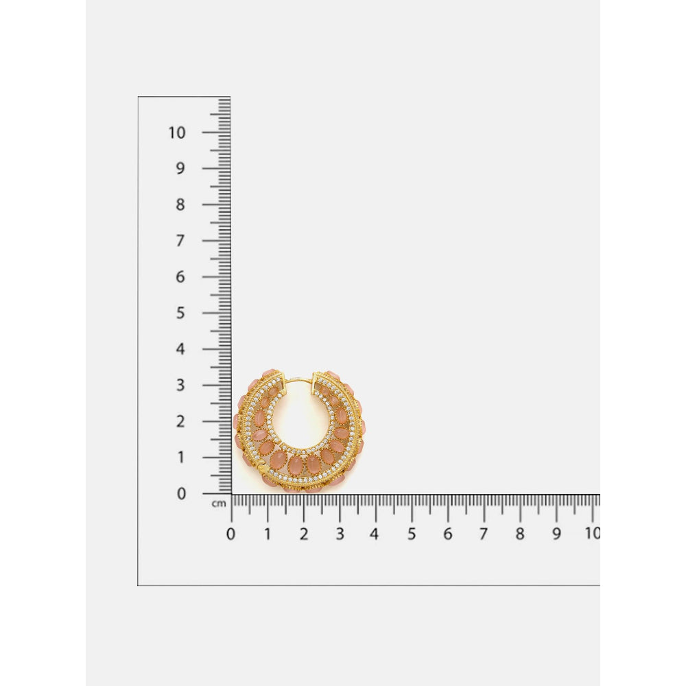 Ruby Raang Studio Round Kundan Hoop Earrings