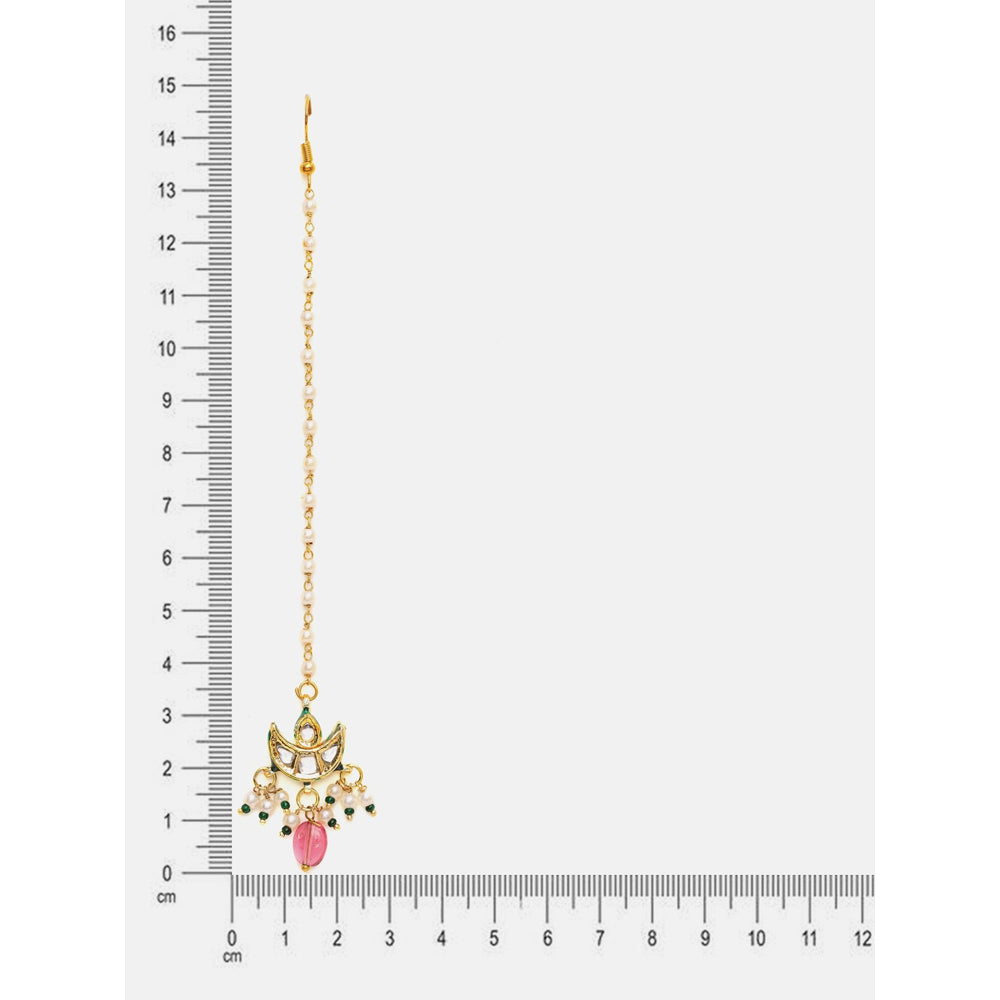 Ruby Raang Studio Kundan Maang Tikka