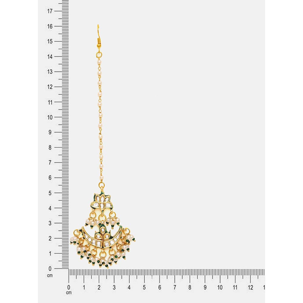 Ruby Raang Studio Kundan Maang Tikka