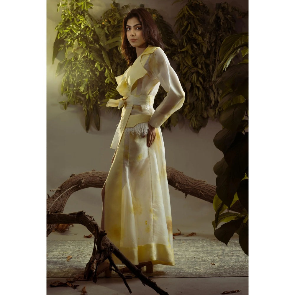 Ruhm Natural Dandelion: Pure Hand-Weaved Silk Organza Jacket