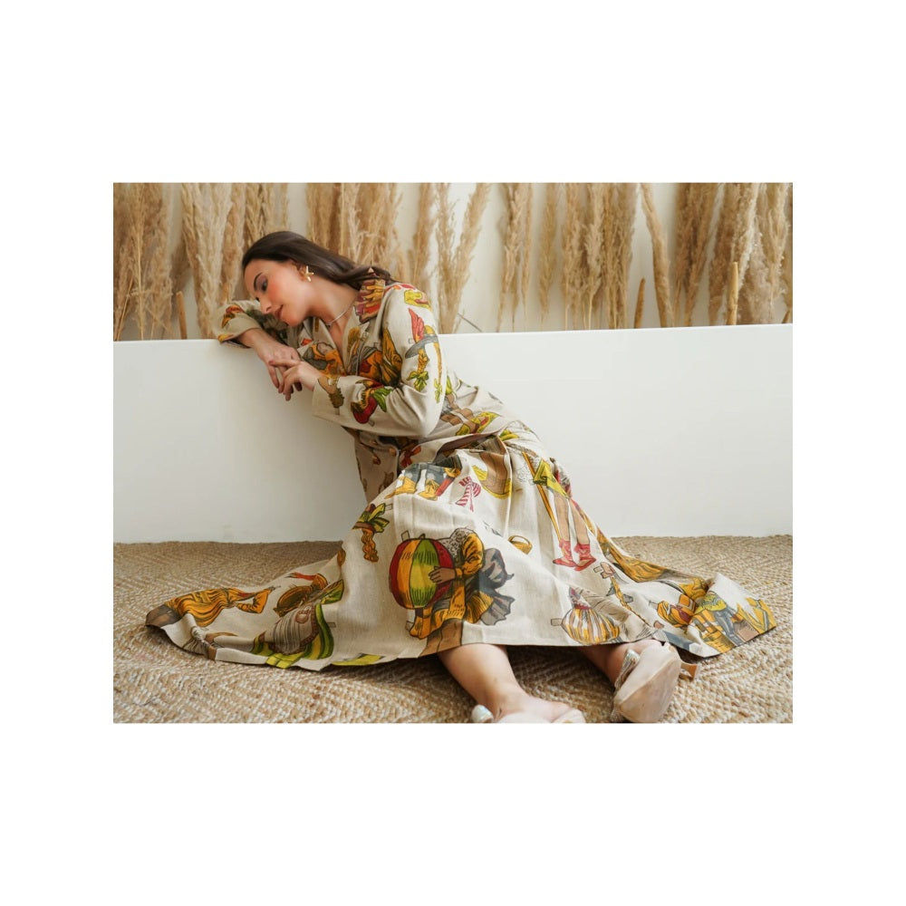 Ruhm White Vintage Whimsy Co-Ord (Set of 2)