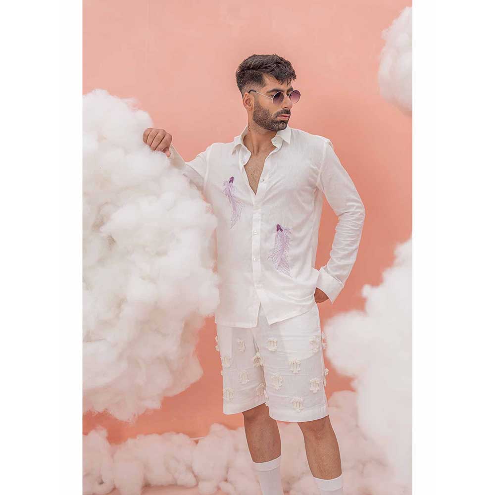 Runit Gupta White Fish Shirt