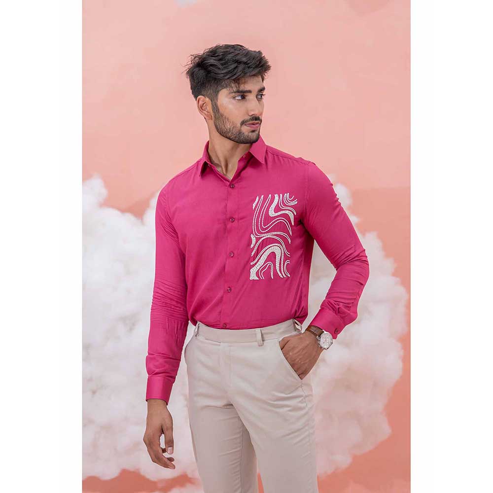Runit Gupta Pink Wave Off Shirt