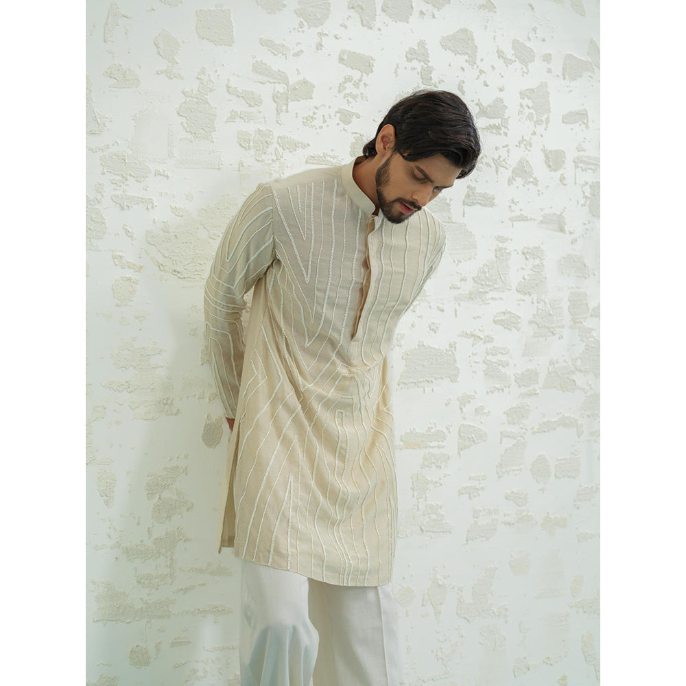 Runit Gupta Abstract Geometry Kurta with Pyjama