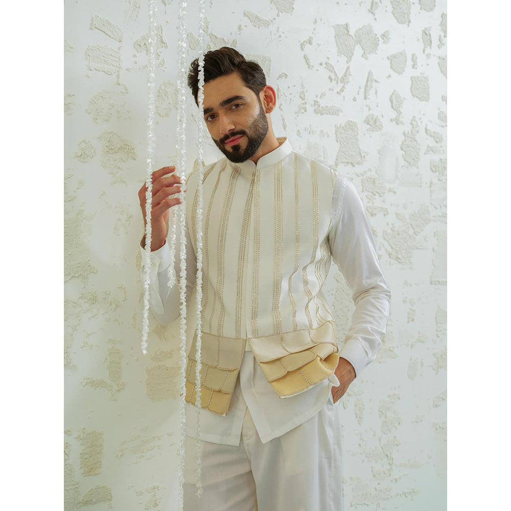 Runit Gupta Beige Nehru Jacket