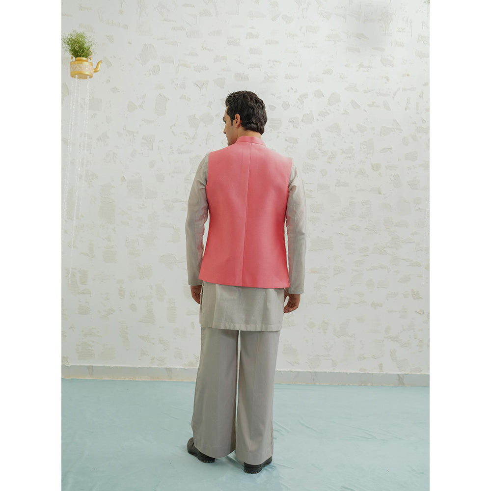 Runit Gupta Flamingo Rays Kurta with Pyjama and Nehru Jacket
