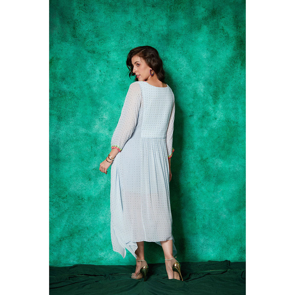Saaj by Ankita Blue Long Kaftan with Tassels