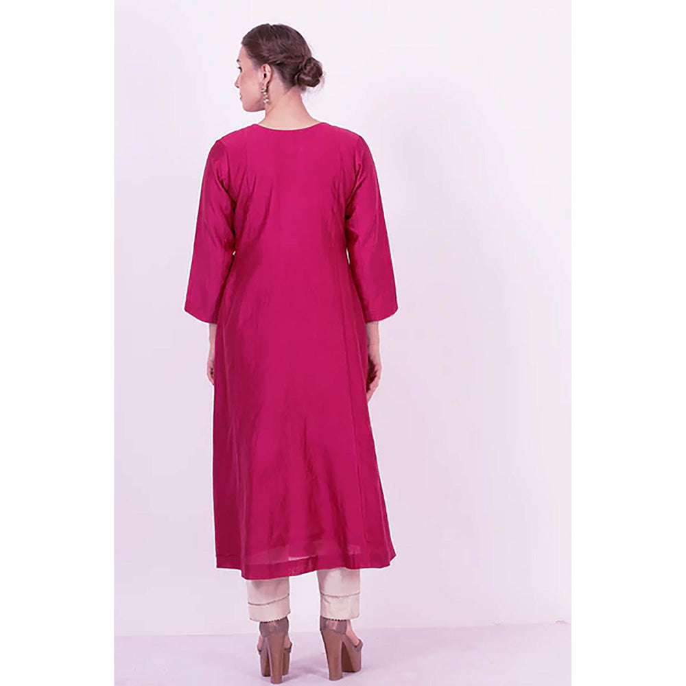Saatvikei Kaavya - Wine Kurta