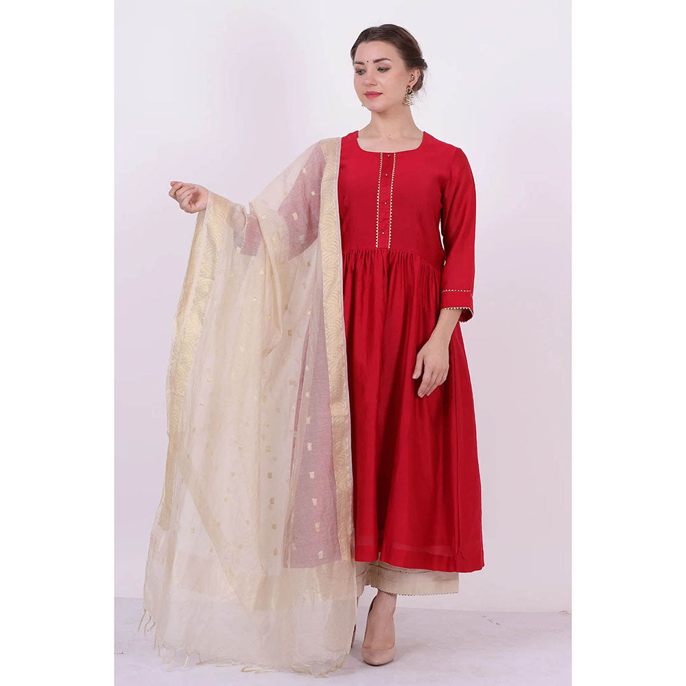 Saatvikei Padma - Red Kurta