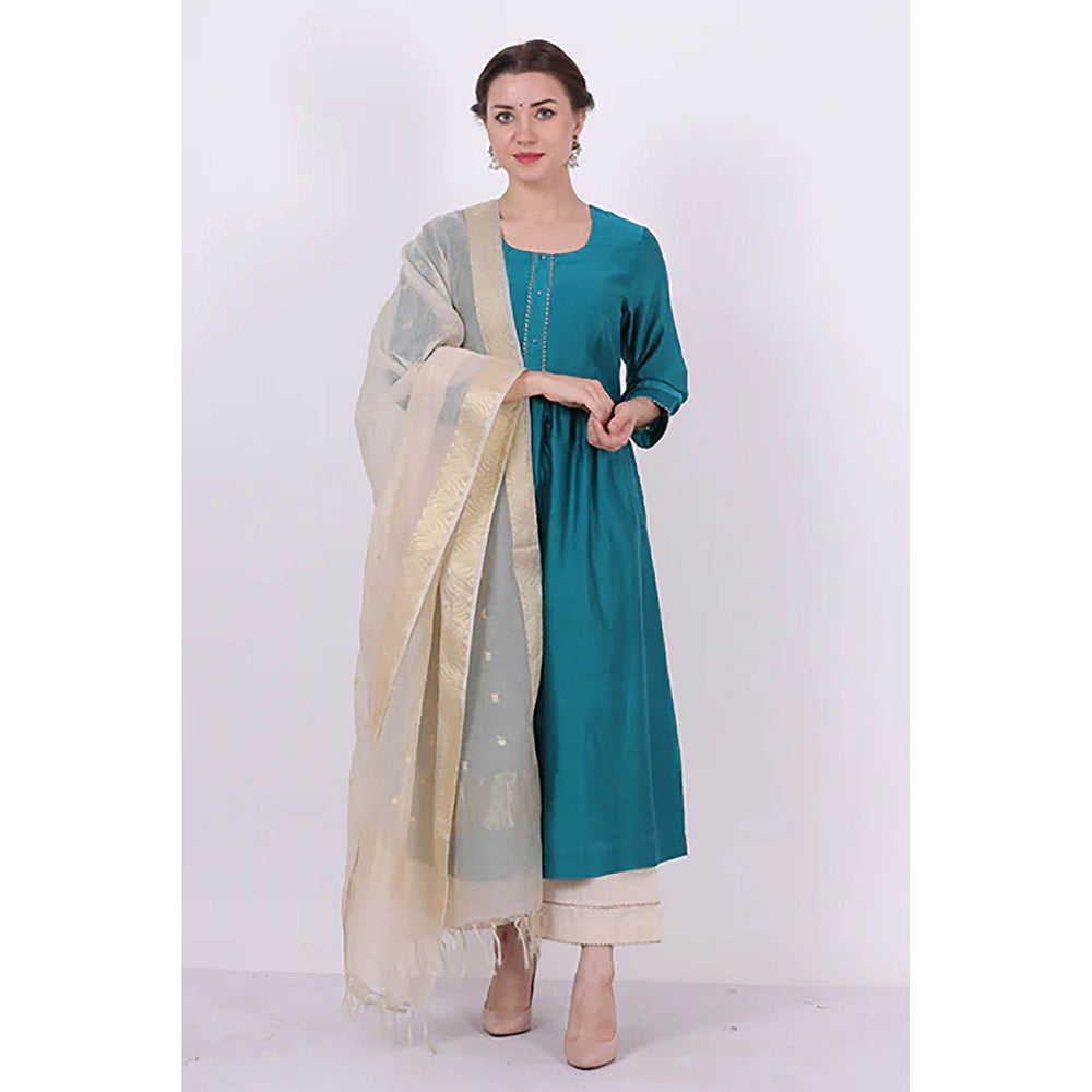 Saatvikei Padma - Turquoise Kurta