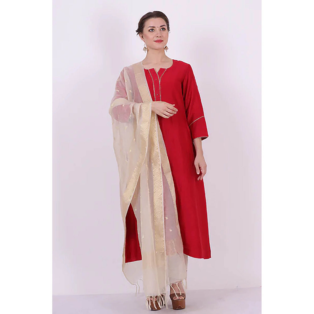 Saatvikei Saroj - Red Kurta