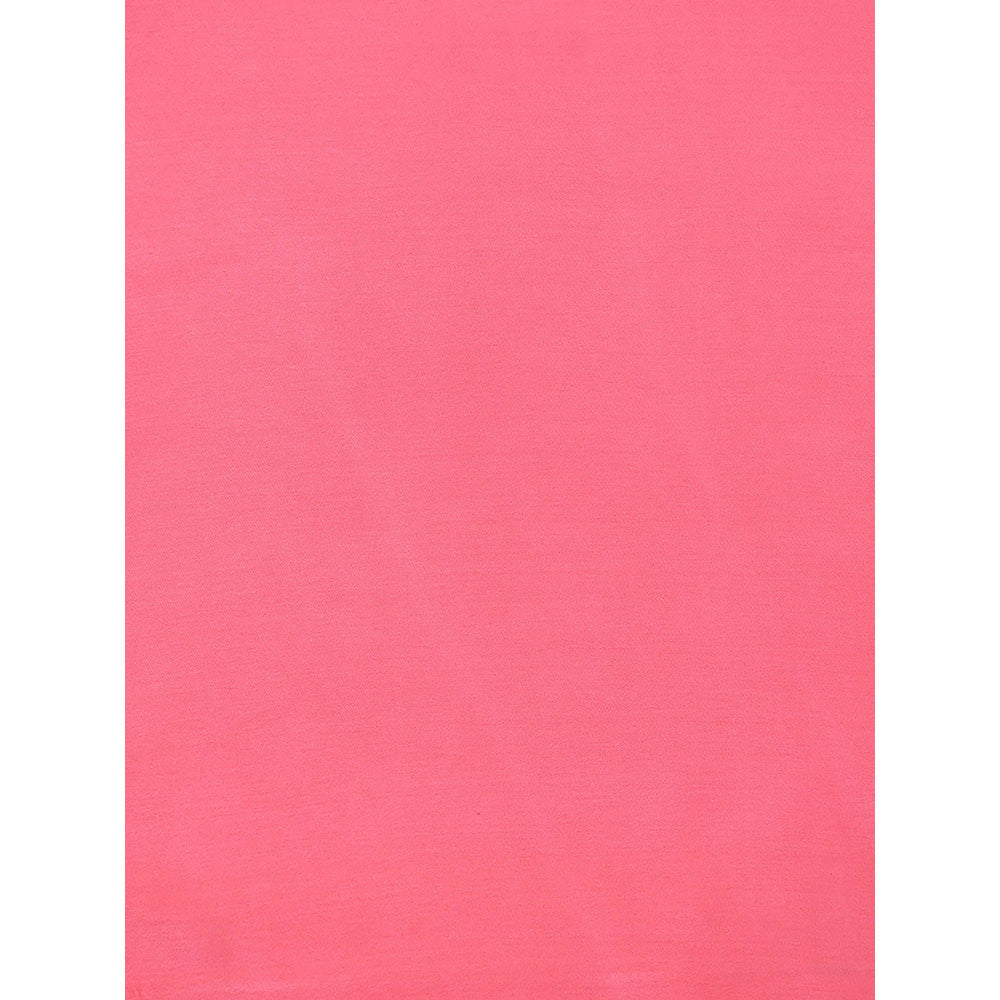 Sacred Weaves Pink Saree with Unstitched Blouse