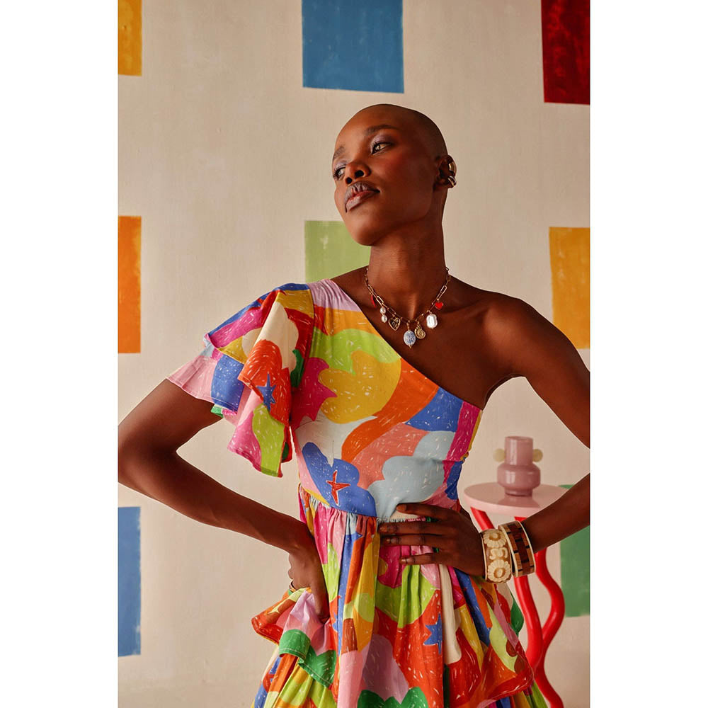 Sage By Mala Multi-Color Printed Nova Dress