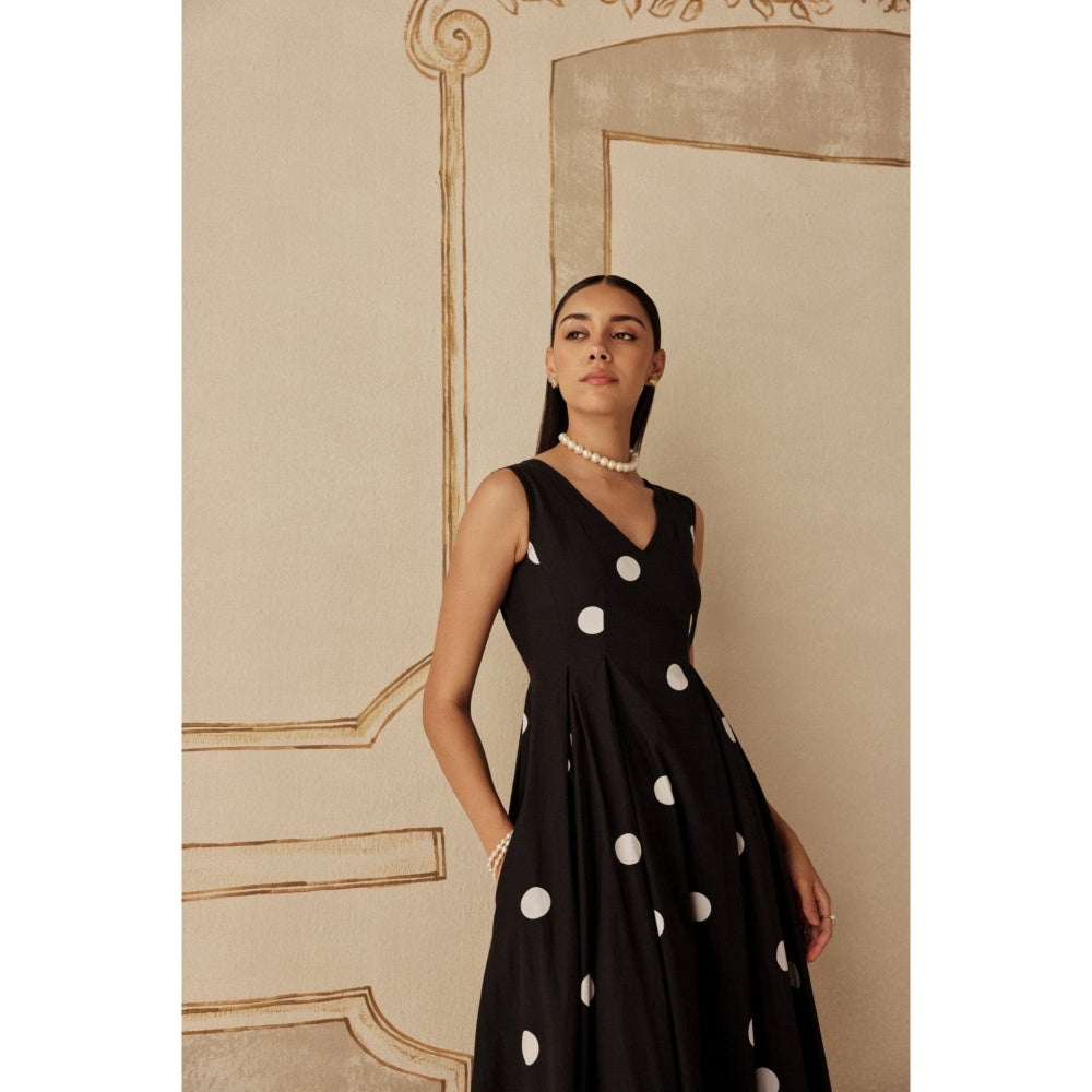 Sage By Mala Women Black Cotton Maxi Dress