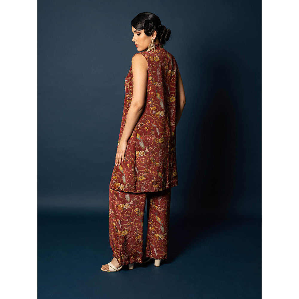 Sainy Garg Couture Lalishq Printed Co-Ord (Set of 3)