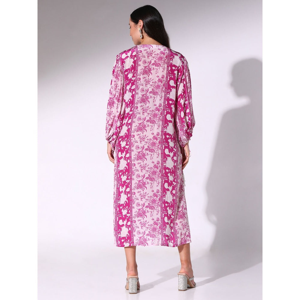 Sakshi Girri Purple Floral Printed Dress