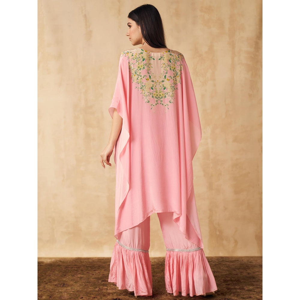 Sakshi Girri Blush Pink Kaftan with Pant (Set of 2)