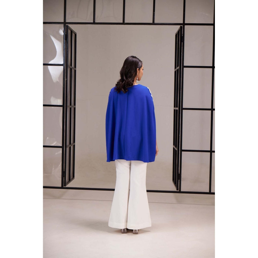 SAKSHI G CHAWLA Blue Viola Kaftan Top