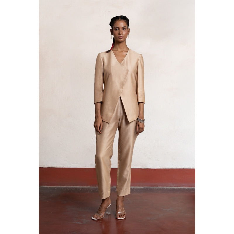 Saksham & Neharicka Brown Sneha Co-Ord (Set of 2)