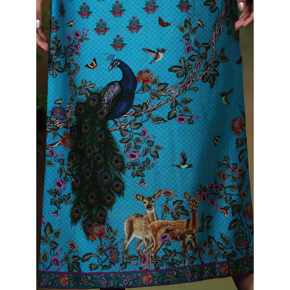 Samvrih Blue Neel Mayuri Long Dress