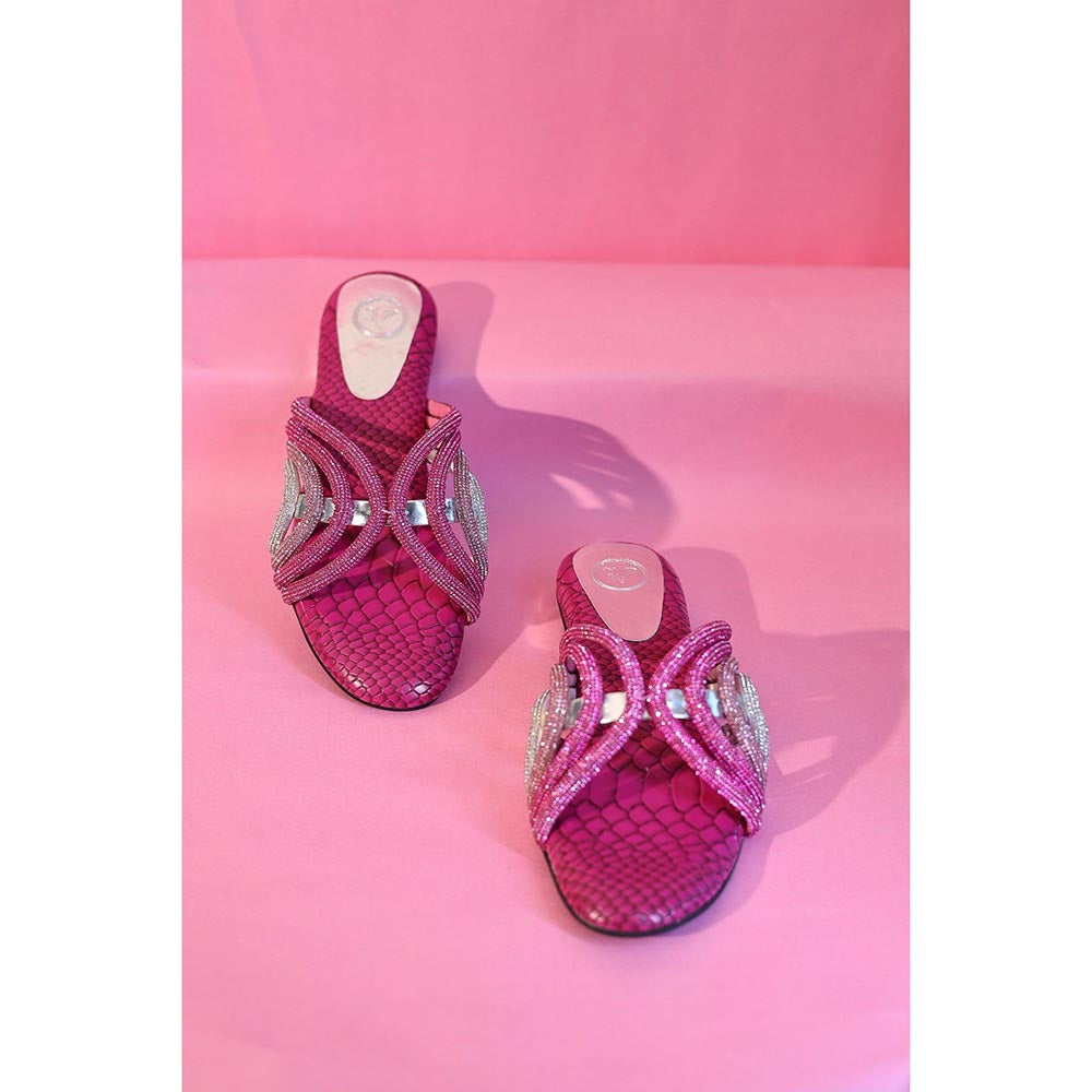 Sana K Luxurious Footwear Pink Open Toe Heel Sandals