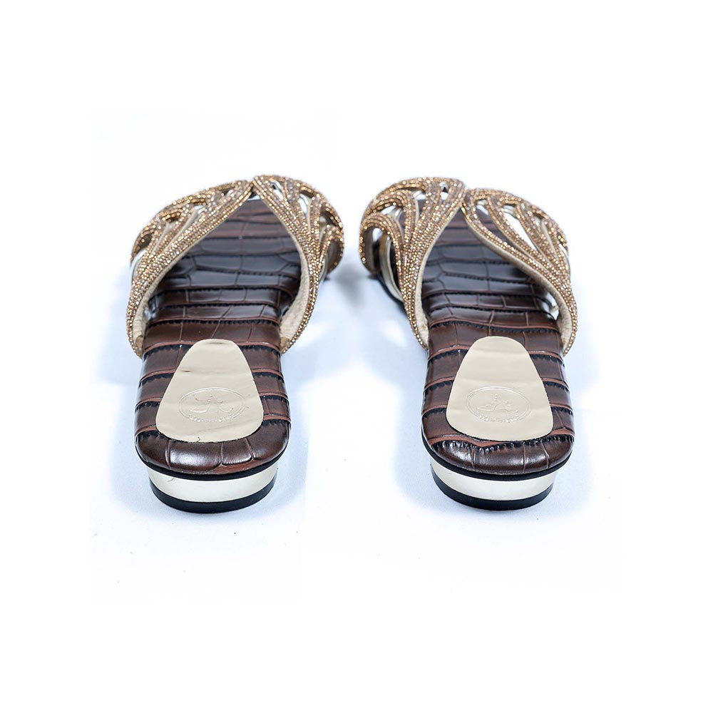 Sana K Luxurious Footwear Brown Gema Sandals