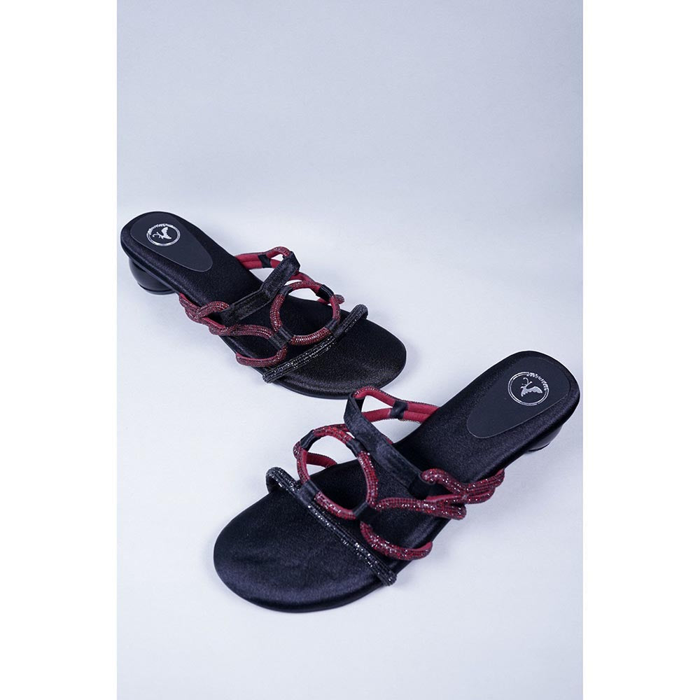 Sana K Luxurious Footwear Black Snitch Sandals