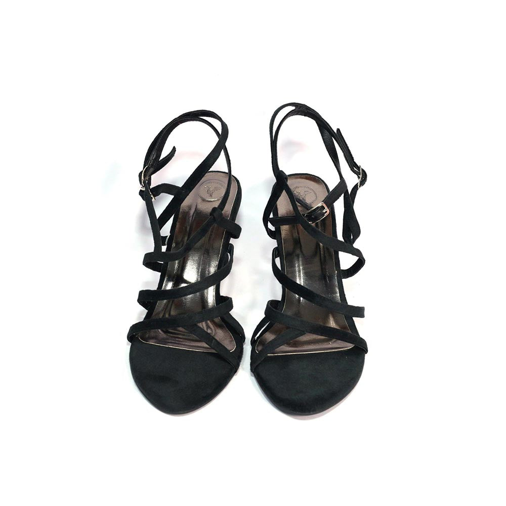 Sana K Luxurious Footwear Women Black Spool Heels