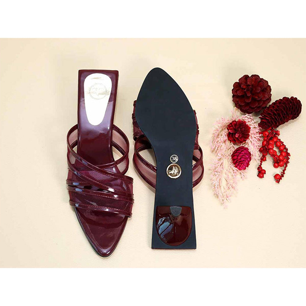 Sana K Luxurious Footwear Burg Net Kitten Heels