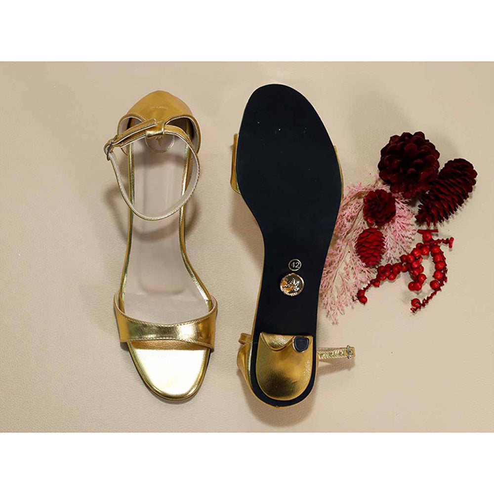 Sana K Luxurious Footwear Gold Basic Pencil Heels
