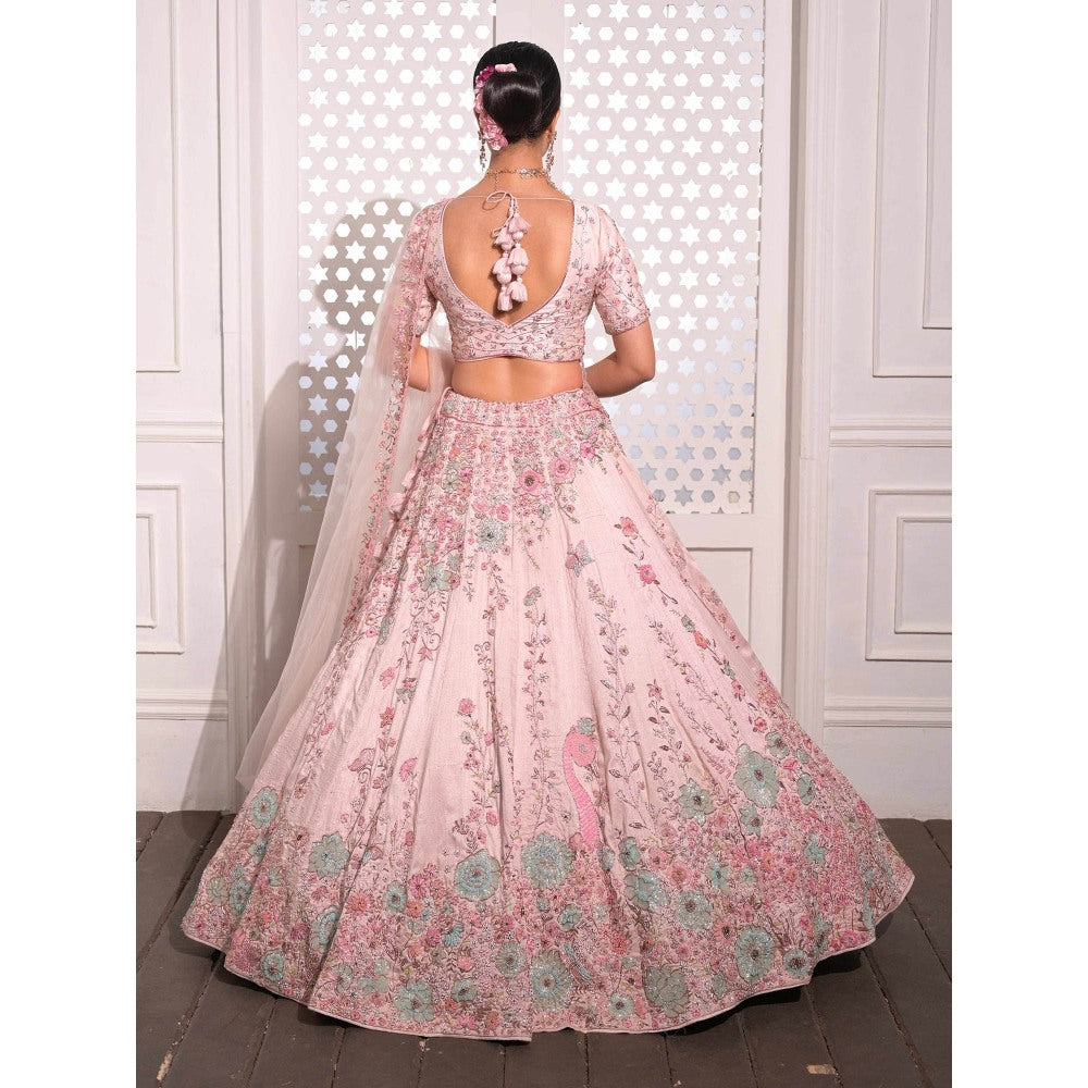 Sanjana Thakur Pink Bridal Lehenga with Blouse and Dupatta (Set of 3)