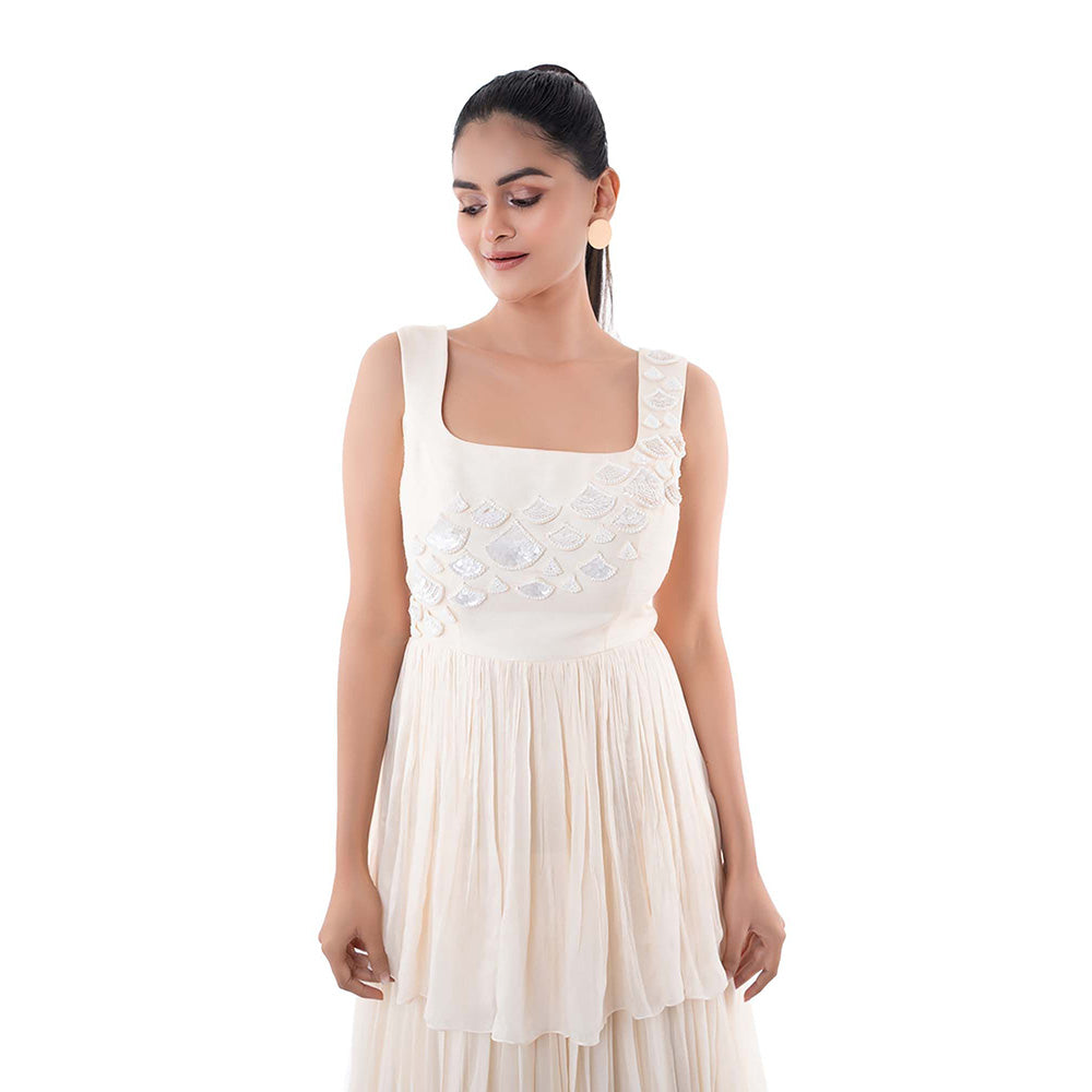 SAYAANIKA White Perla Maxi Dress