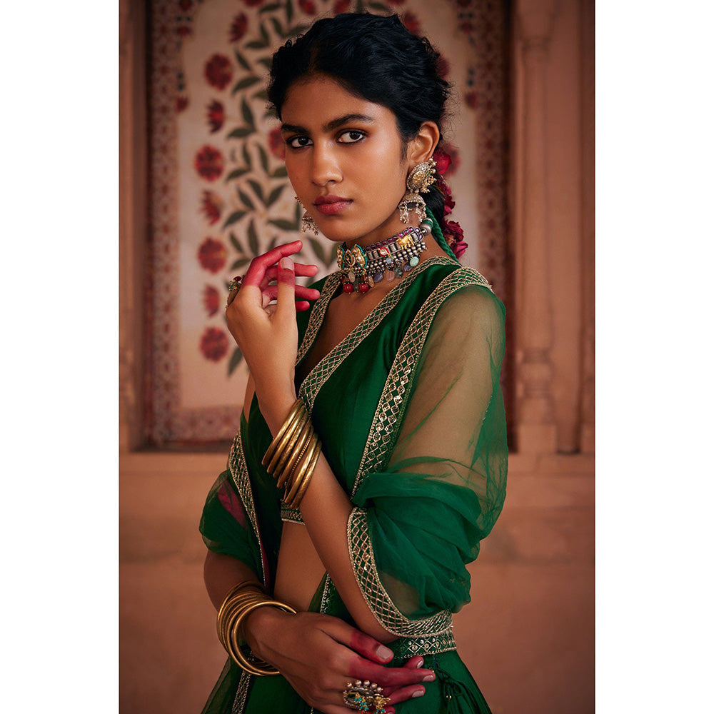 Seema Anand Farah Lehenga with Choli and Dupatta (Set of 3)