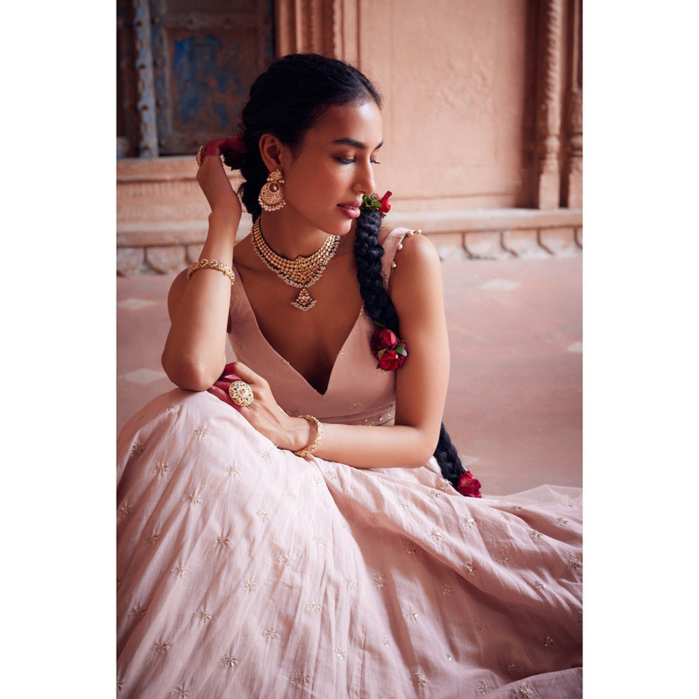 Seema Anand Parkha Lehenga with Choli and Dupatta (Set of 3)