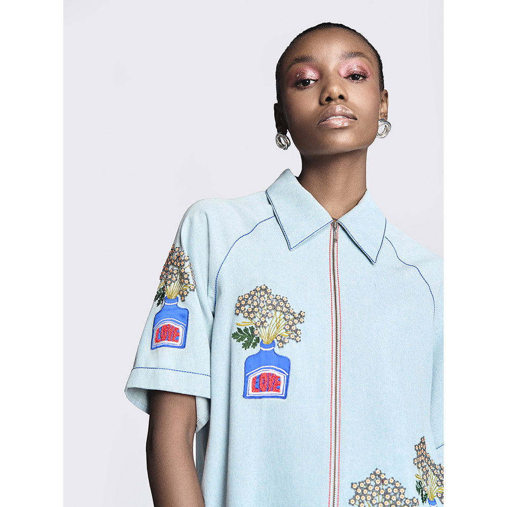 Shahin Mannan Inkpot Raglan Sleeves Dress