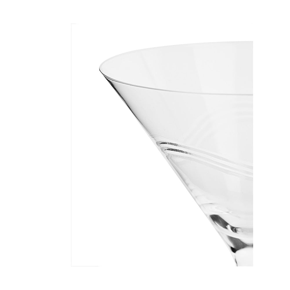 Shaze Crystal Martini Glass- Set of 6 - 215 Ml (Per Glass)