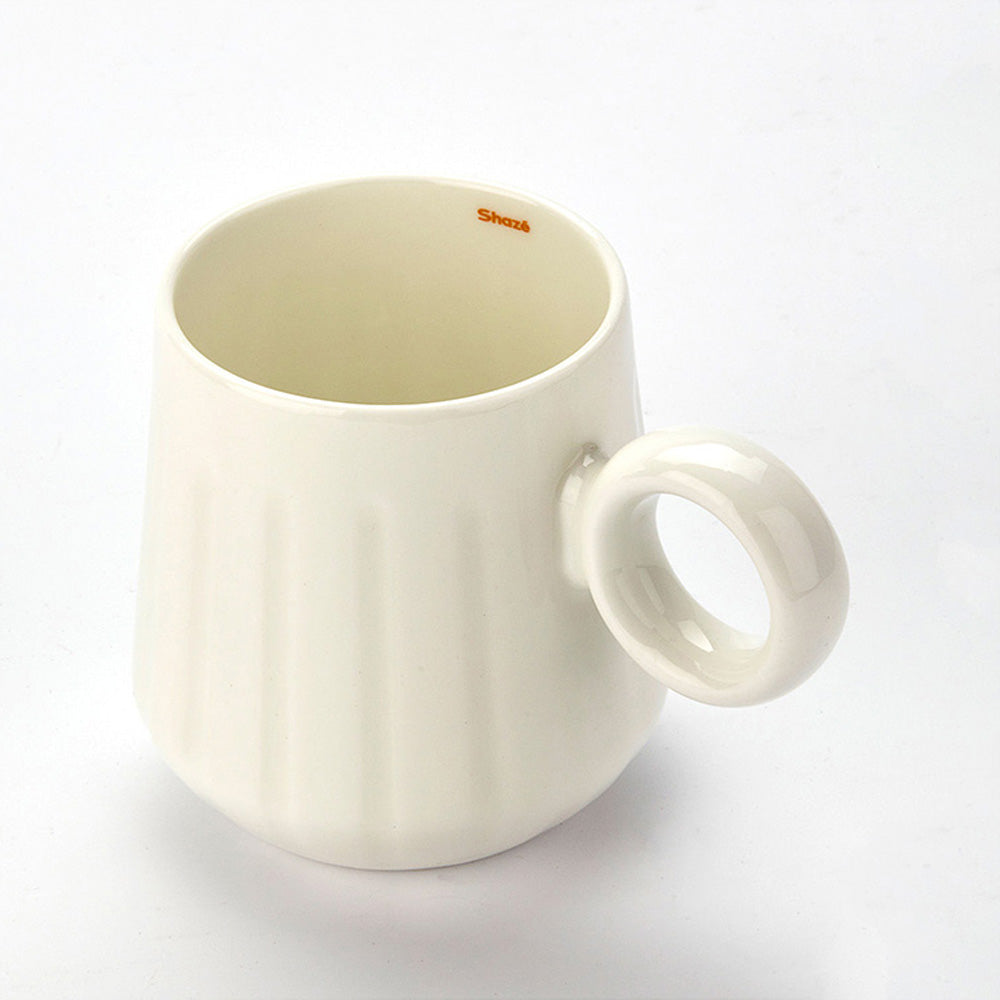 Shaze White Coffee & Tea Mugs - Set of 6 (Ideal For Tea Coffee)
