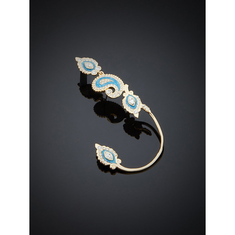 Shaze Marque Paisley Blue Ear Cuff