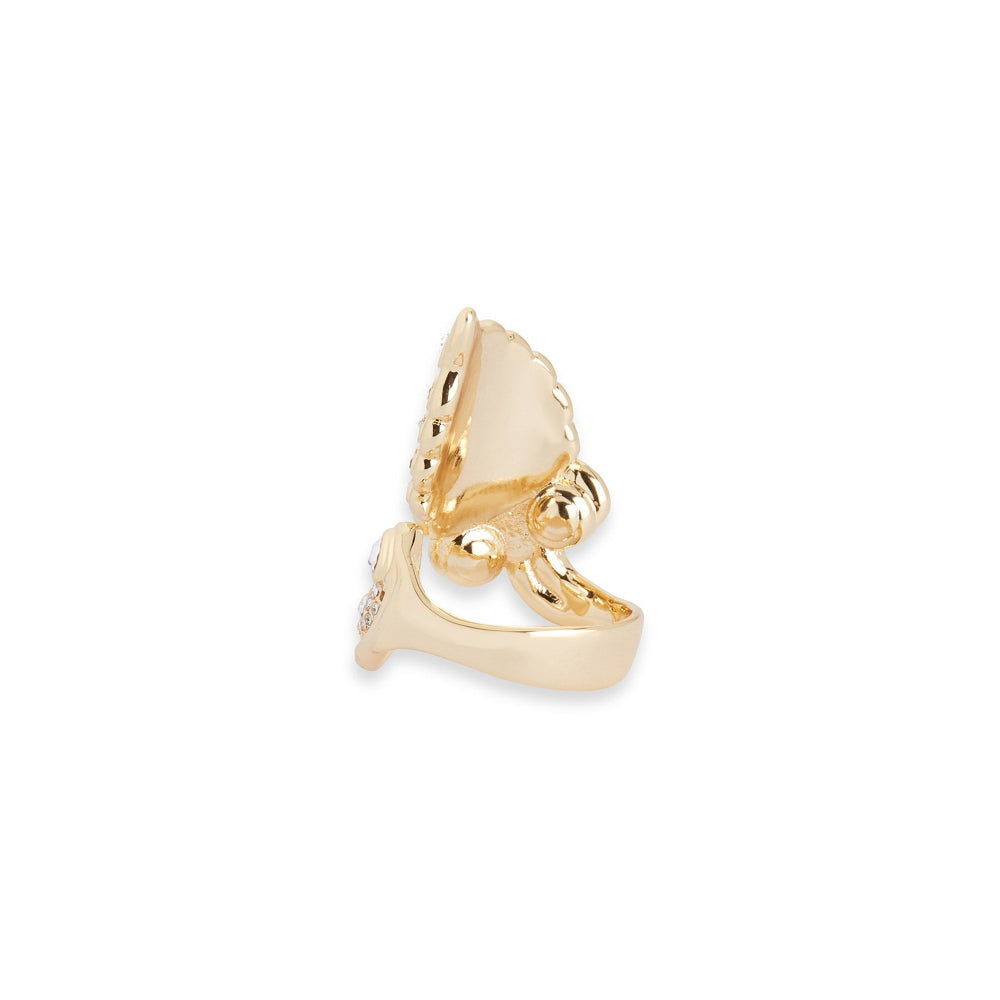 Shaze Anzio Enamelled Orange Ring