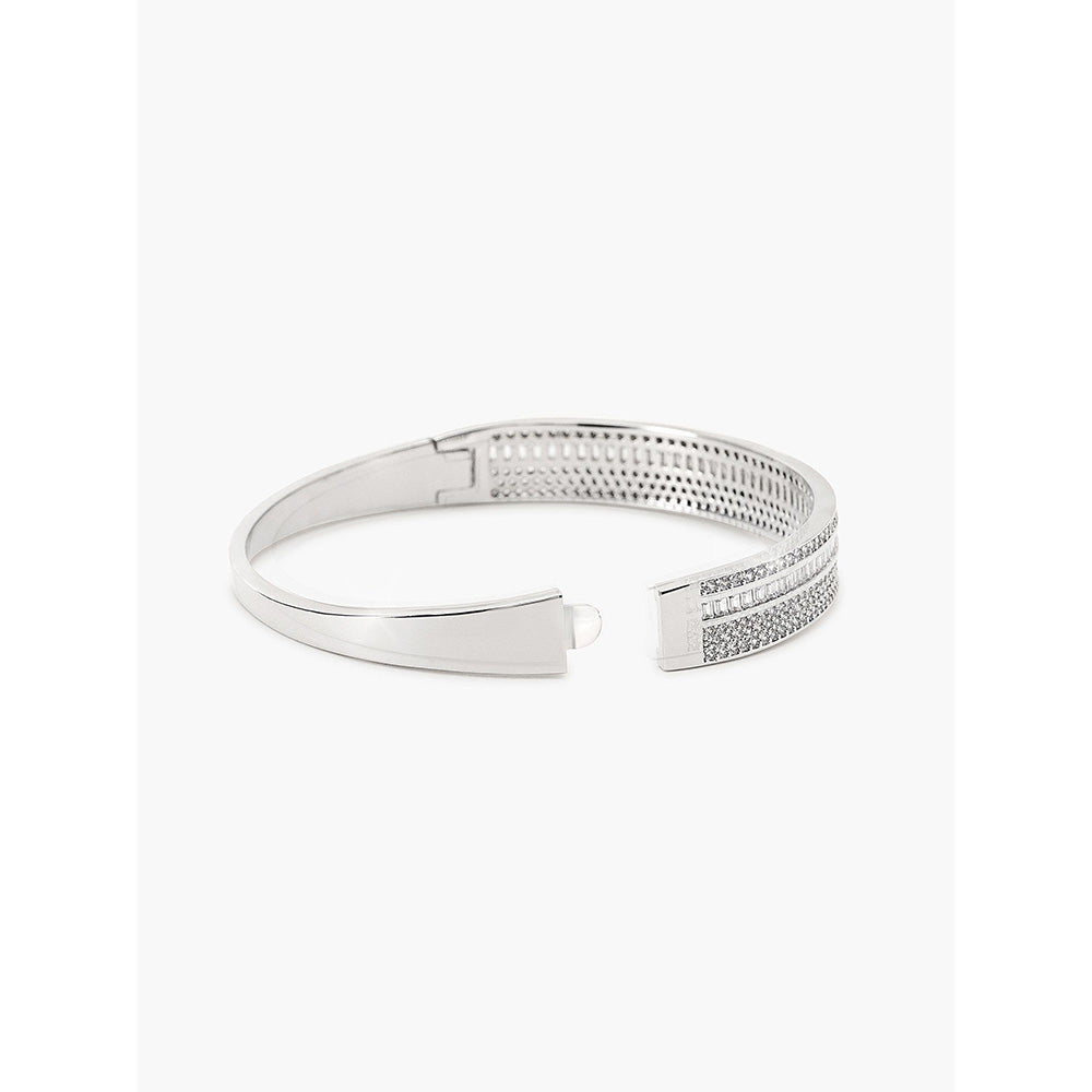 Shaze Stellarise Silver Plated & Stone Studded Bangle