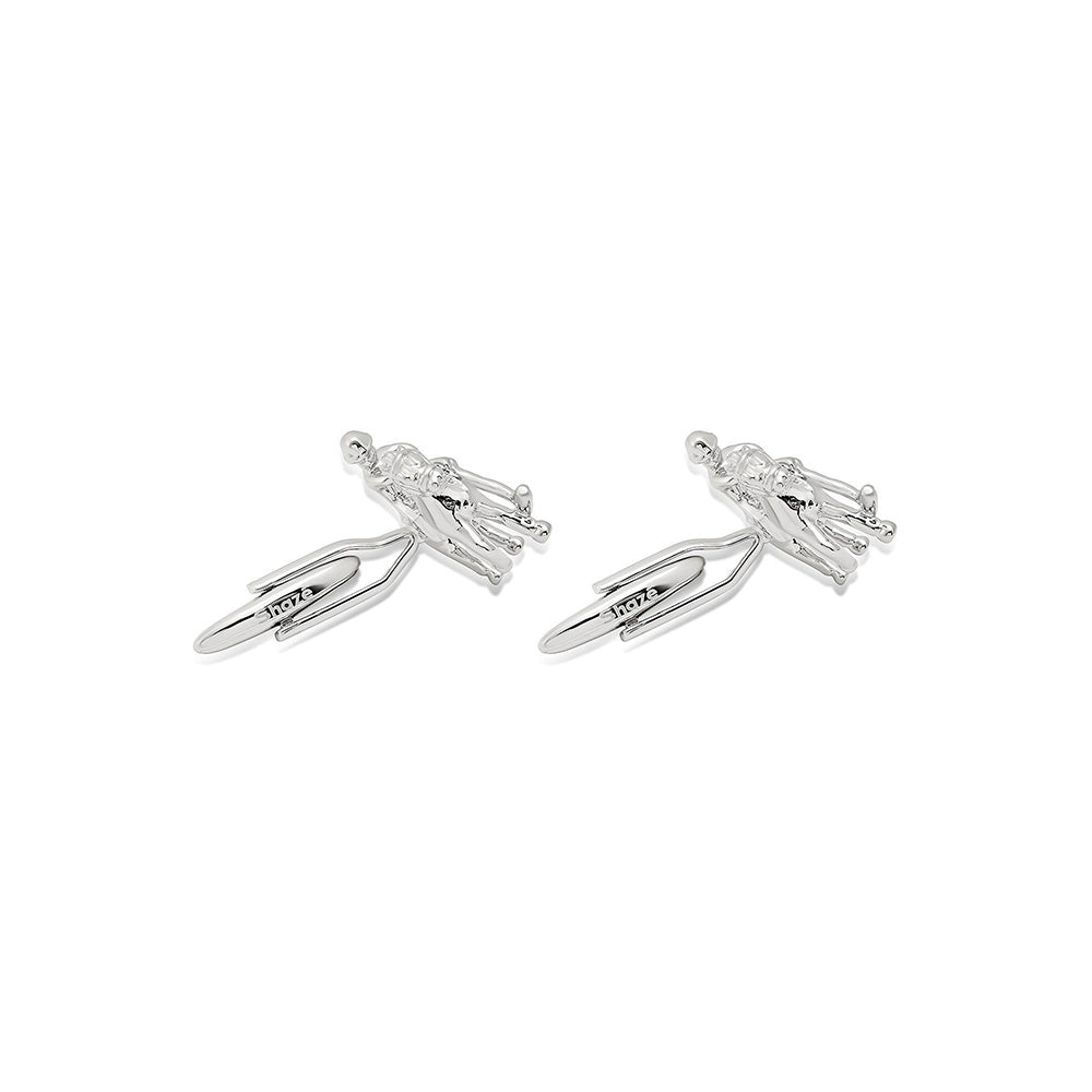 Shaze Saddle Master Silver Cufflinks