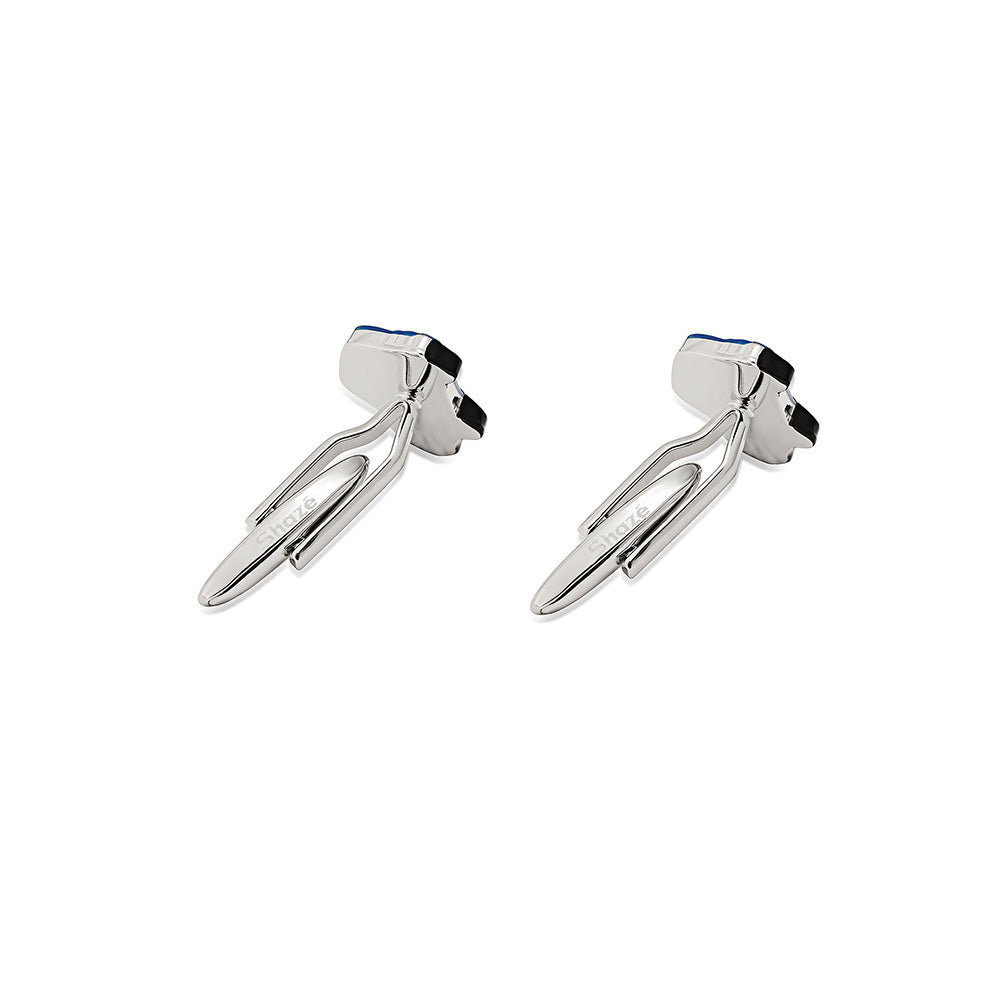 Shaze Route 66 Blue Cufflinks