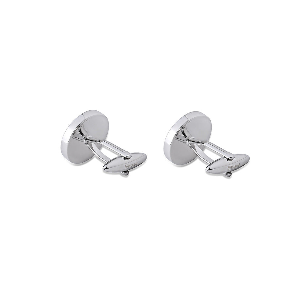 Shaze Calavera Silver Cufflinks