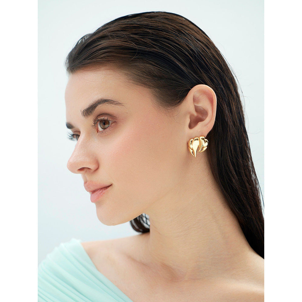 Shaze Ocean's Crown Stud Earrings